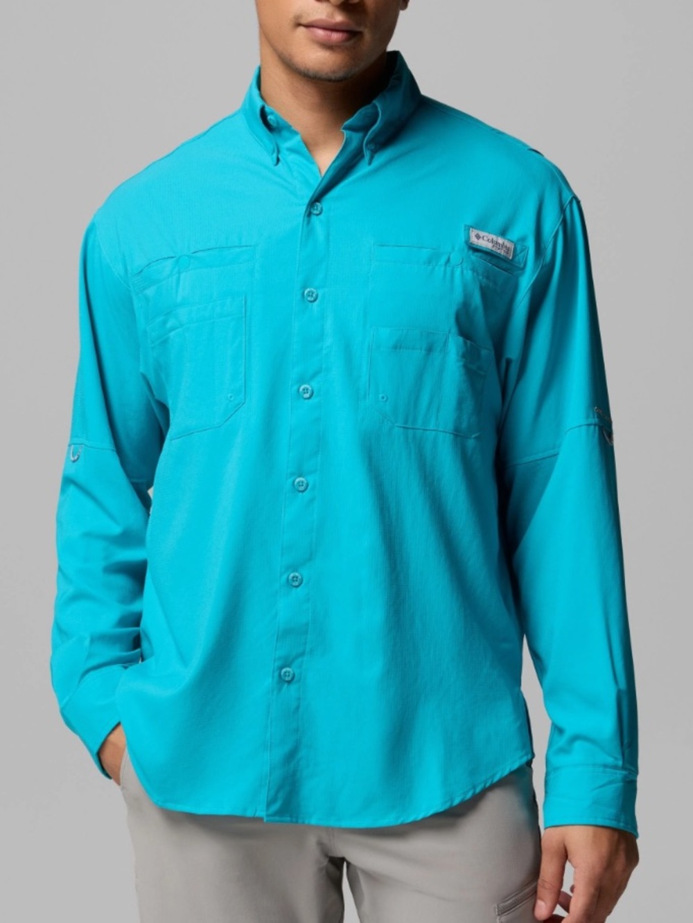 Men's Columbia PFG Long Sleeve Button-Down Shirt